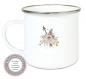 Preview: ♥ Tasse Emaillebecher Eule Federn BOHO , Einschulung KITA Wunschname, Dankeschön, Geburtstag, Abschied, Jubiläum, Geschenk, Kommunion, Firmung Konfirmation, Becher von Lüttentüddel